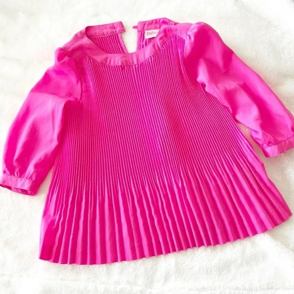 Ted baker girls bright Barbie pink dress tunic top size 5